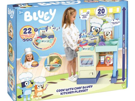 BLUEY - COOK WITH CHEF BLUEY KITCHEN PLAYSET For Sale