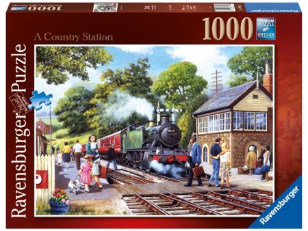 RAVENSBURGER 176403- A COUNTRY STATION 1000 PIECE PUZZLE Hot on Sale