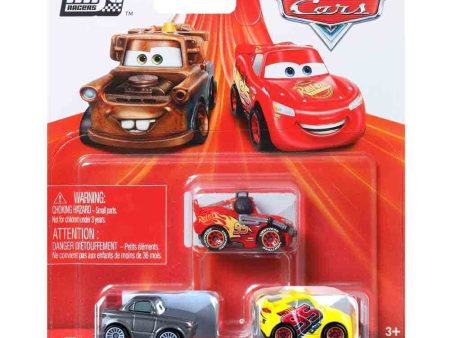 Disney   Pixar Cars On The Road Die Cast Metal Mini  3-Pack Fashion