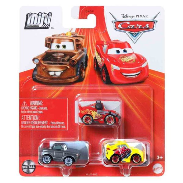 Disney   Pixar Cars On The Road Die Cast Metal Mini  3-Pack Fashion