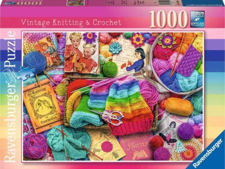 RAVENSBURGER 176205 - VINTAGE KNITTING AND CROCHET 1000 PIECE PUZZLE Online Hot Sale