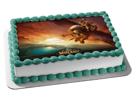 World of Warcraft MMO Gaming Dwarf Gryffon Edible Cake Topper Image ABPID52801 Discount