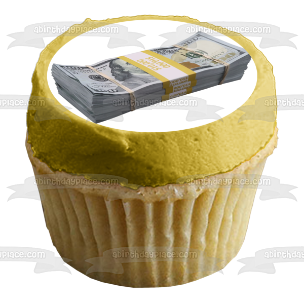 Stack of 100 Dollar Bills Cash Money Edible Cake Topper Image ABPID52953 Fashion