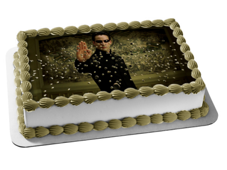 The Matrix Keanu Reeves Neo Sci Fi Action Movie Edible Cake Topper Image ABPID52821 Hot on Sale