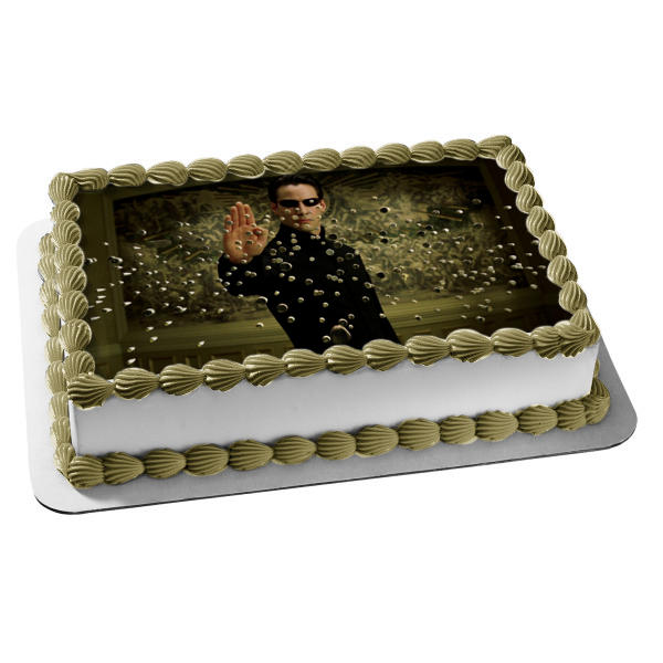 The Matrix Keanu Reeves Neo Sci Fi Action Movie Edible Cake Topper Image ABPID52821 Hot on Sale