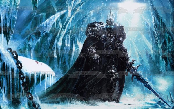 World of Warcraft MMO Gaming Lich King Edible Cake Topper Image ABPID52803 Online Sale