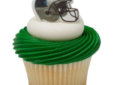 NFL Carolina Panthers Cake Printed Rings (6 count) For Sale