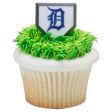 MLB® Home Plate Team Logo Cupcake Rings - Detroit Tigers (12 pieces) Online Hot Sale