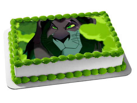 Scar The Lion King Green Smoke Disney Villain Edible Cake Topper Image ABPID52877 on Sale