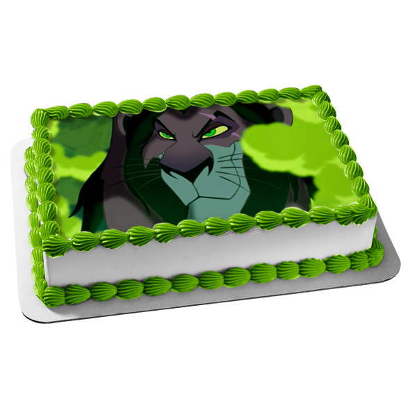 Scar The Lion King Green Smoke Disney Villain Edible Cake Topper Image ABPID52877 on Sale