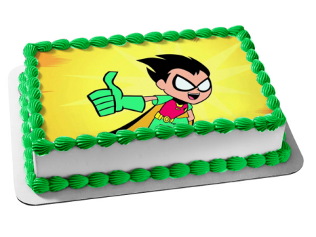 Teen Titans Go! Robin Boy Wonder Personalizable Dick Grayson Batman DC Comic Books Cartoon Edible Cake Topper Image ABPID52857 Hot on Sale