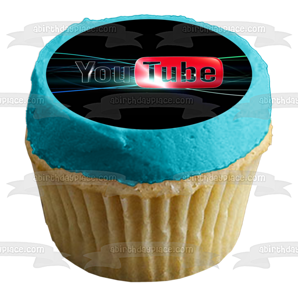 Youtube Logo Edible Cake Topper Image ABPID52925 For Cheap