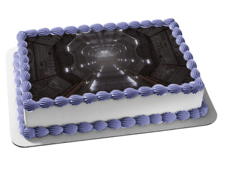 Spaceship Bay Edible Cake Topper Image ABPID52927 Discount