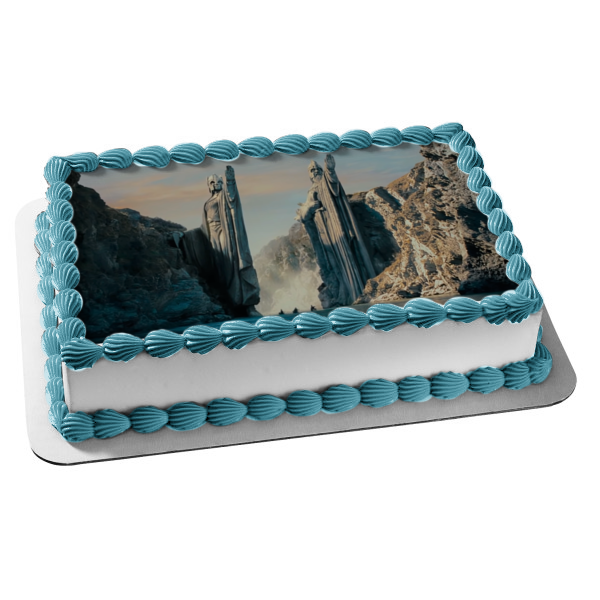 The Lord of the Rings Gate of Argonath Fantasy Movie Edible Cake Topper Image ABPID52865 Fashion