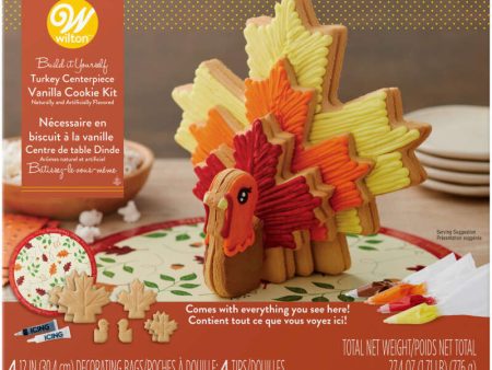 Build It Yourself Turkey Centerpiece Vanilla Cookie Decorating Kit on Sale