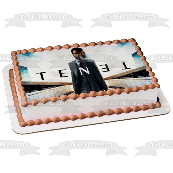 Tenet Christopher Nolan Movie Poster Edible Cake Topper Image ABPID52968 Discount