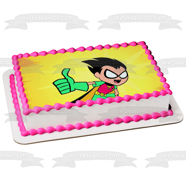 Teen Titans Go! Robin Boy Wonder Personalizable Dick Grayson Batman DC Comic Books Cartoon Edible Cake Topper Image ABPID52857 Hot on Sale