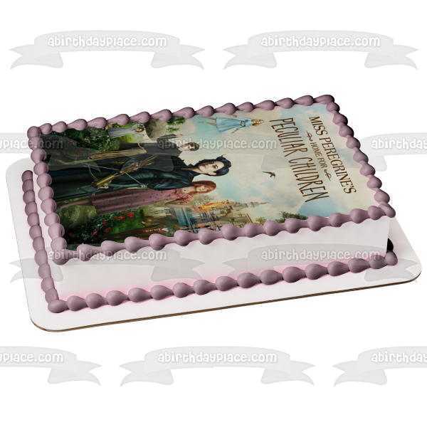 Miss Peregrine s Home for Peculiar Children Movie Poster Miss Alma Peregrine Olive Elephanta Jacob Portman Edible Cake Topper Image ABPID52981 Online Sale