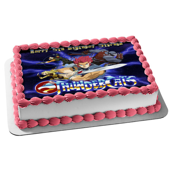 Thundercats Lion-O Cheetara Panthro Tygra Happy Birthday Your Personalized Name Edible Cake Topper Image ABPID52999 Online Hot Sale