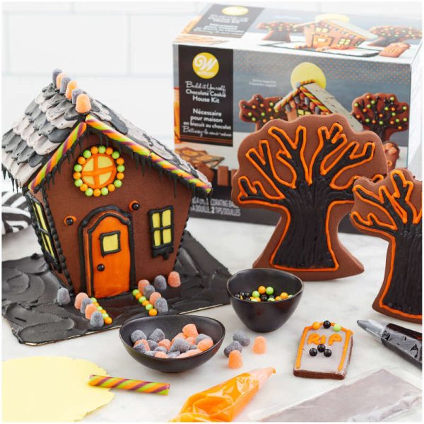 Build It Yourself Chocolate Cookie Halloween House Decorating Kit Sale