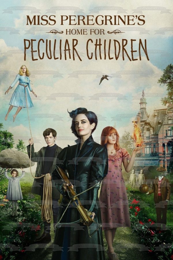 Miss Peregrine s Home for Peculiar Children Movie Poster Miss Alma Peregrine Olive Elephanta Jacob Portman Edible Cake Topper Image ABPID52981 Online Sale