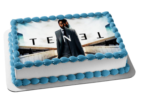 Tenet Christopher Nolan Movie Poster Edible Cake Topper Image ABPID52968 Discount