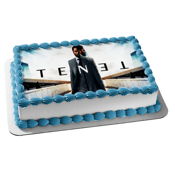 Tenet Christopher Nolan Movie Poster Edible Cake Topper Image ABPID52968 Discount