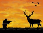 Outdoorsman Hunter Deer Duck Nature Wildlife Silhouette Gun Edible Cake Topper Image ABPID52982 Discount