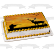 Outdoorsman Hunter Deer Duck Nature Wildlife Silhouette Gun Edible Cake Topper Image ABPID52982 Discount