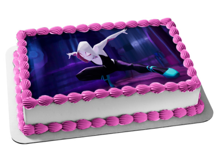 Spider-Man Into the Spider-Verse Gwen Stacy Spider Gwen Hailee Steinfeld Spider-Man Spidergwen Edible Cake Topper Image ABPID52909 Online