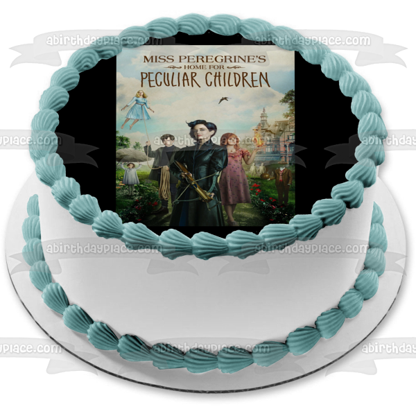 Miss Peregrine s Home for Peculiar Children Movie Poster Miss Alma Peregrine Olive Elephanta Jacob Portman Edible Cake Topper Image ABPID52981 Online Sale