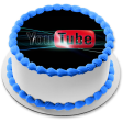 Youtube Logo Edible Cake Topper Image ABPID52925 For Cheap