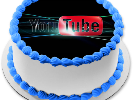 Youtube Logo Edible Cake Topper Image ABPID52925 For Cheap