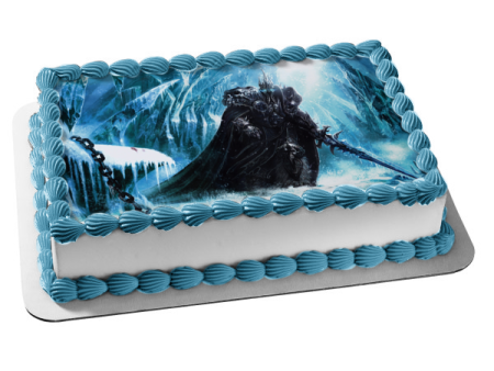 World of Warcraft MMO Gaming Lich King Edible Cake Topper Image ABPID52803 Online Sale