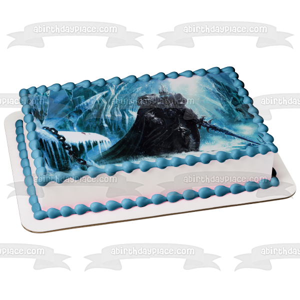 World of Warcraft MMO Gaming Lich King Edible Cake Topper Image ABPID52803 Online Sale