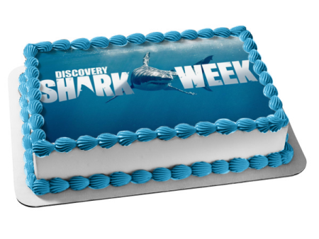 Discovery Channel Shark Week TV Poster Ocean Wildlife Edible Cake Topper Image ABPID53004 Online now