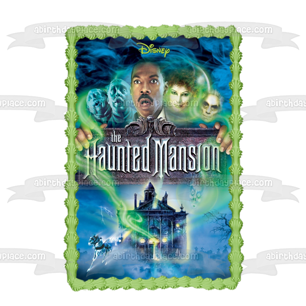 Disney the Haunted Mansion Movie Poster Eddie Murphy Edible Cake Topper Image ABPID52962 Cheap