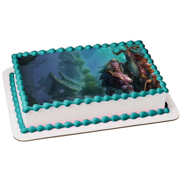 World of Warcraft Night Elf Druid Gaming Edible Cake Topper Image ABPID52807 Hot on Sale