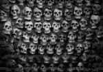 Wall of Skulls Skeleton Halloween Scary Spooky Edible Cake Topper Image ABPID52945 Sale