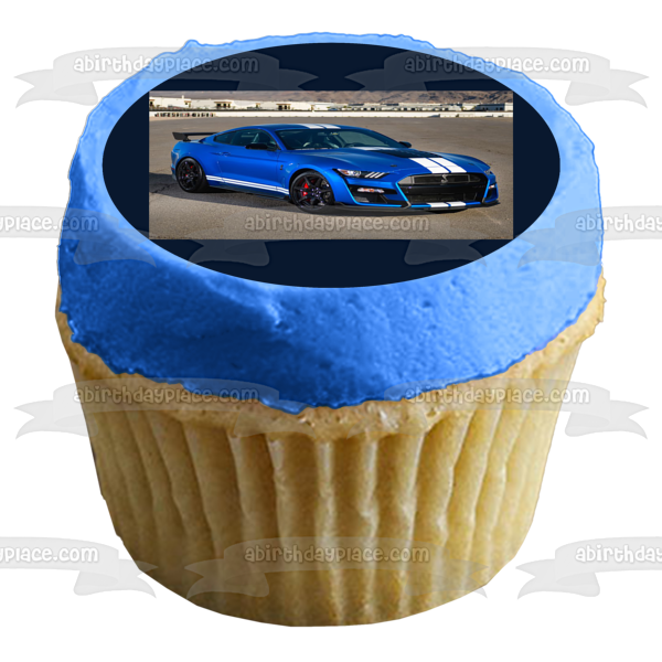 Shelby GT500 Mustangsuper Snake Race Car Edible Cake Topper Image ABPID52814 Online Hot Sale