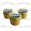 Town Surrounded by Mountains Edible Cake Topper Image ABPID52932 Fashion