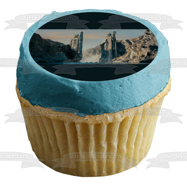 The Lord of the Rings Gate of Argonath Fantasy Movie Edible Cake Topper Image ABPID52865 Fashion