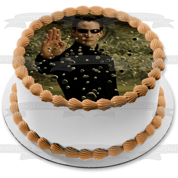 The Matrix Keanu Reeves Neo Sci Fi Action Movie Edible Cake Topper Image ABPID52821 Hot on Sale