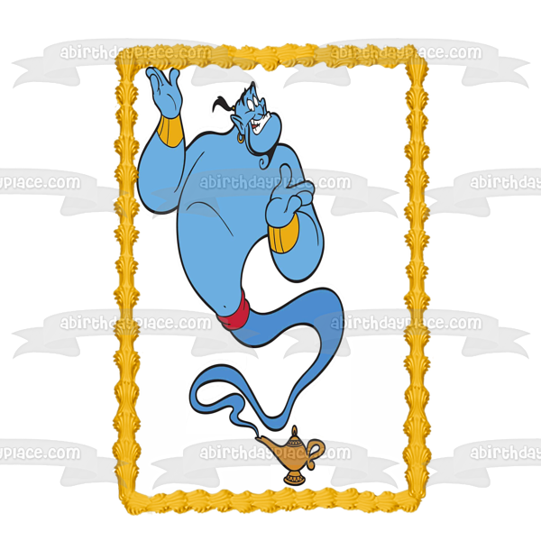 Genie of the Lamp Aladdin Robin Williams Disney Animated Edible Cake Topper Image ABPID52797 Supply