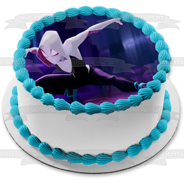 Spider-Man Into the Spider-Verse Gwen Stacy Spider Gwen Hailee Steinfeld Spider-Man Spidergwen Edible Cake Topper Image ABPID52909 Online