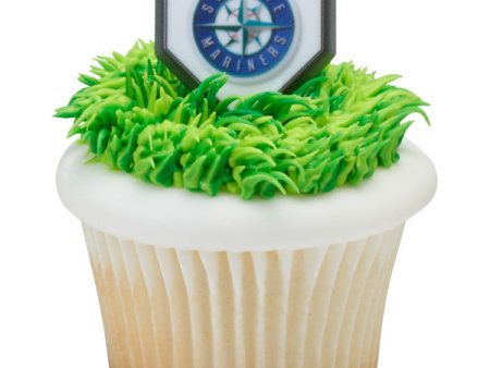 MLB® Home Plate Team Logo Cupcake Rings - Seattle Mariners (12 pieces) Fashion