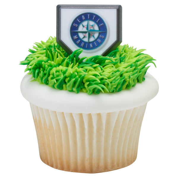 MLB® Home Plate Team Logo Cupcake Rings - Seattle Mariners (12 pieces) Fashion