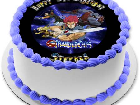 Thundercats Lion-O Cheetara Panthro Tygra Happy Birthday Your Personalized Name Edible Cake Topper Image ABPID52998 For Cheap