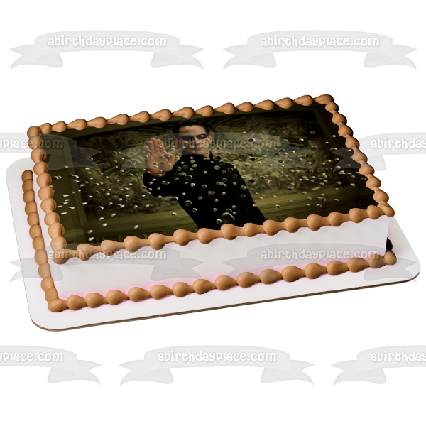 The Matrix Keanu Reeves Neo Sci Fi Action Movie Edible Cake Topper Image ABPID52821 Hot on Sale