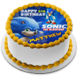 Sonic the Hedgehog Video Game Happy Birthday Personalized Name Edible Cake Topper Image ABPID52996 Discount